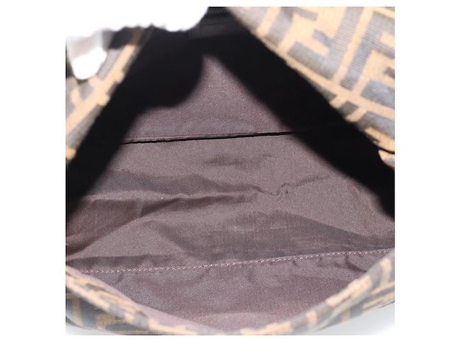 FENDI Zucca Canvas Mamma Baguette Shoulder Bag Brown Silver - vista 16