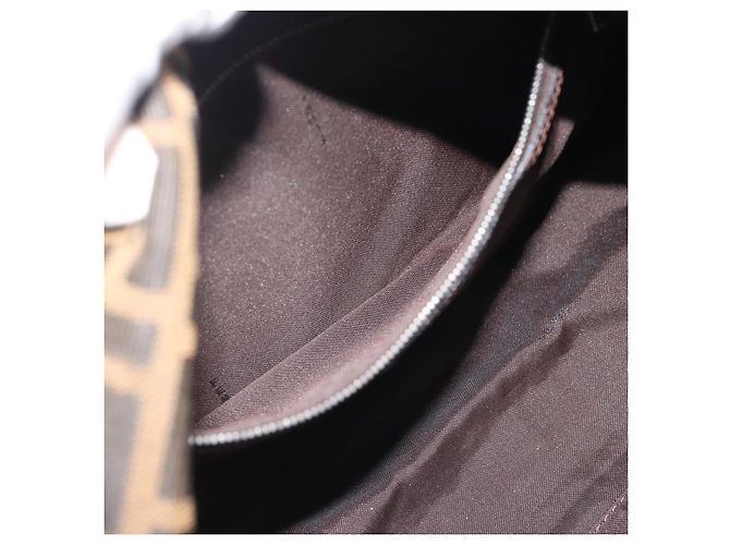FENDI Zucca Canvas Mamma Baguette Shoulder Bag Brown Silver - vista 20