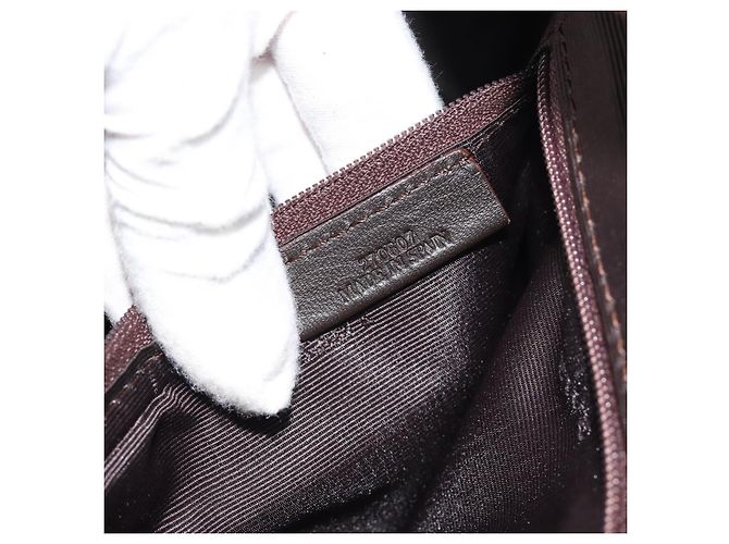 LOEWE Americana 28 Hand Bag Leather Dark Brown Silver - vista 11