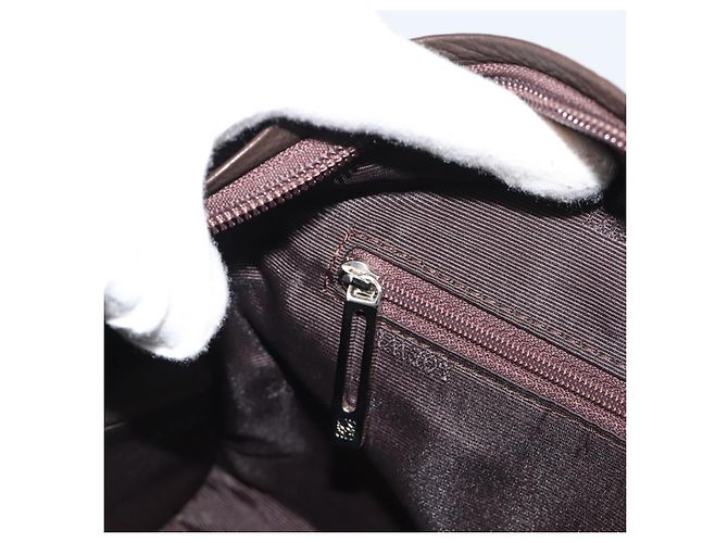LOEWE Americana 28 Hand Bag Leather Dark Brown Silver - vista 24