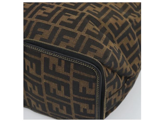 FENDI Zucca Canvas Hand Bag Black Brown - vista 10