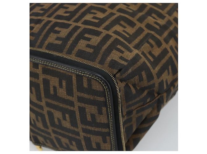 FENDI Zucca Canvas Hand Bag Black Brown - vista 12