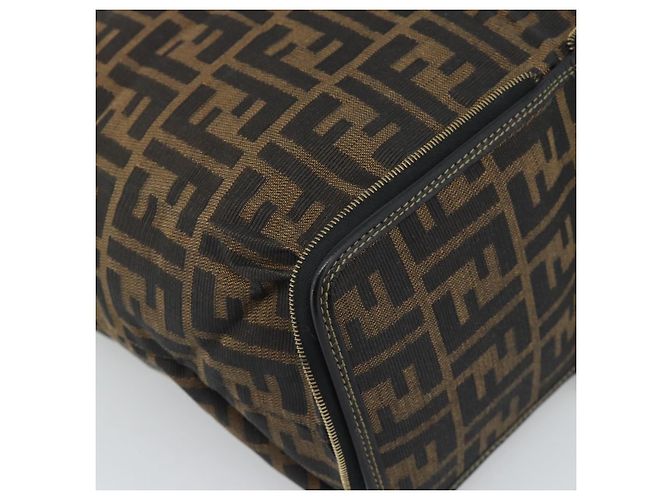 FENDI Zucca Canvas Hand Bag Black Brown - vista 13