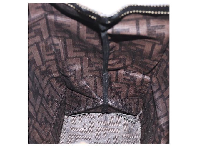 FENDI Zucca Canvas Hand Bag Black Brown - vista 15