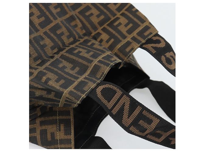 FENDI Zucca Canvas Hand Bag Black Brown - vista 6