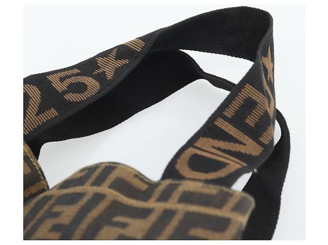 FENDI Zucca Canvas Hand Bag Black Brown - vista 8
