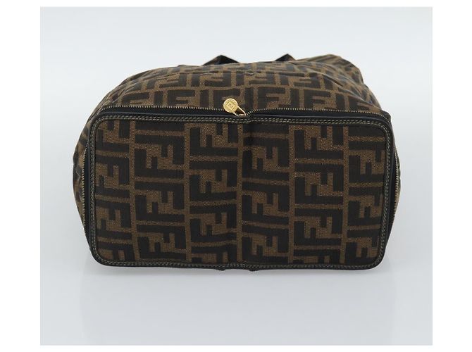 FENDI Zucca Canvas Hand Bag Black Brown - vista 9