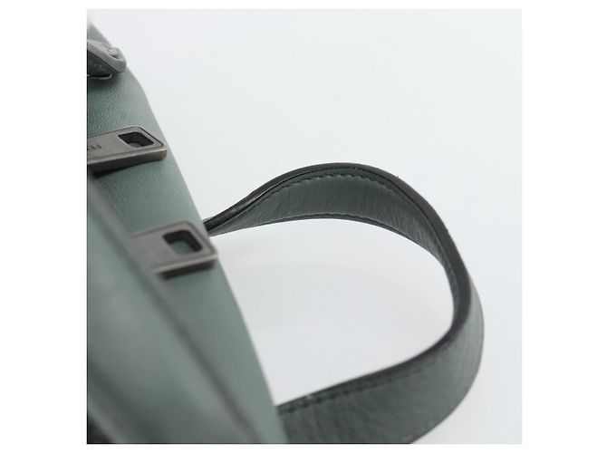 FENDI Hand Bag Leather 2way Green Silver - vista 10