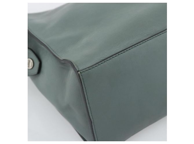 FENDI Hand Bag Leather 2way Green Silver - vista 13