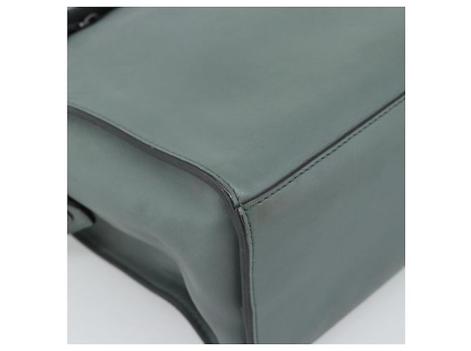 FENDI Hand Bag Leather 2way Green Silver - vista 15