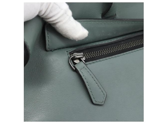 FENDI Hand Bag Leather 2way Green Silver - vista 25