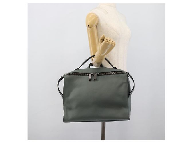 FENDI Hand Bag Leather 2way Green Silver - vista 27