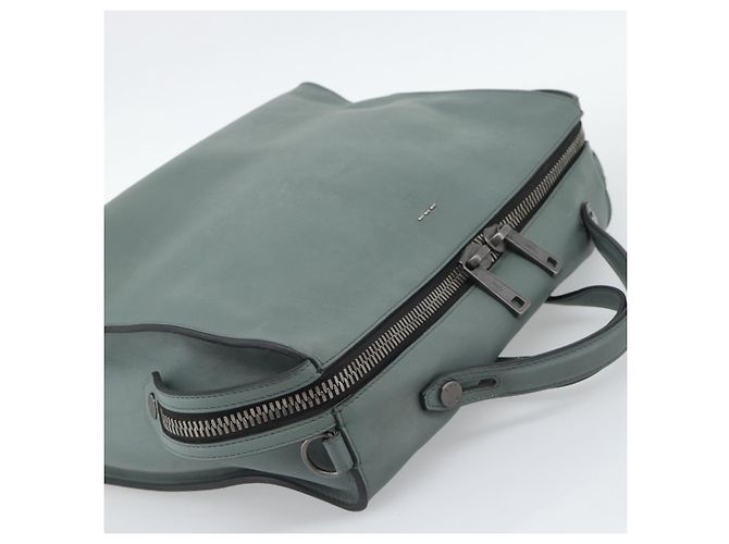 FENDI Hand Bag Leather 2way Green Silver - vista 6