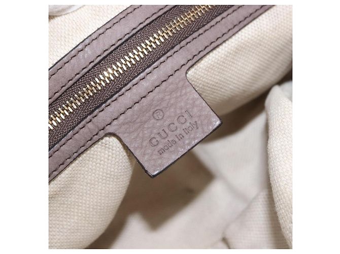 GUCCI Interlocking Shoulder Bag Leather Beige Gold 308983 - vista 16