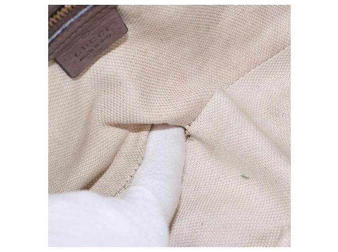 GUCCI Interlocking Shoulder Bag Leather Beige Gold 308983 - vista 18