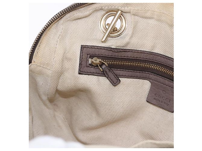 GUCCI Interlocking Shoulder Bag Leather Beige Gold 308983 - vista 21