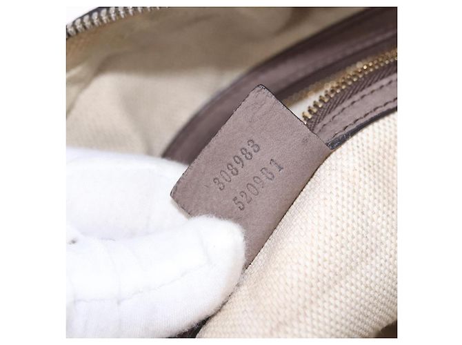 GUCCI Interlocking Shoulder Bag Leather Beige Gold 308983 - vista 23
