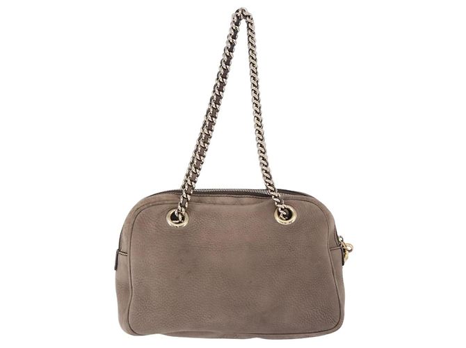 GUCCI Interlocking Shoulder Bag Leather Beige Gold 308983 - vista 3