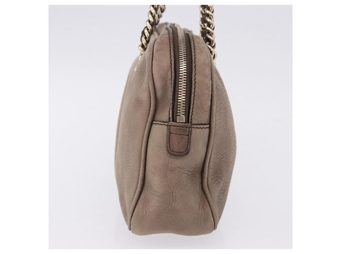 GUCCI Interlocking Shoulder Bag Leather Beige Gold 308983 - vista 5