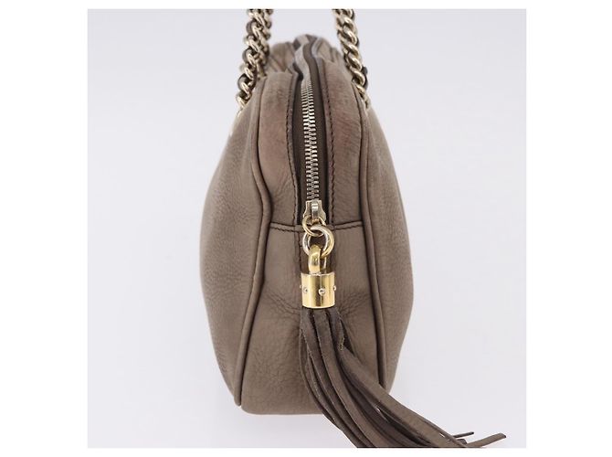 GUCCI Interlocking Shoulder Bag Leather Beige Gold 308983 - vista 6