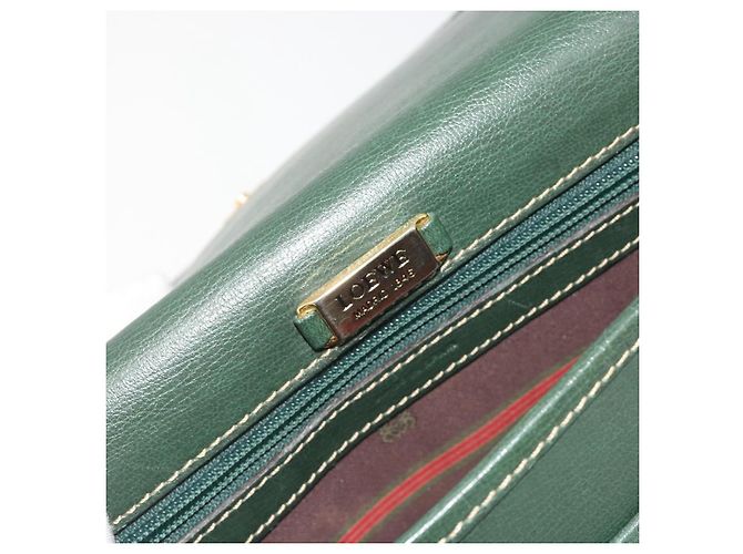 LOEWE Velazquez Schultertasche Leder Blau Goldfarben - Ansicht 11