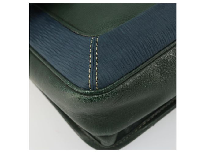 LOEWE Velazquez Schultertasche Leder Blau Goldfarben - Ansicht 14