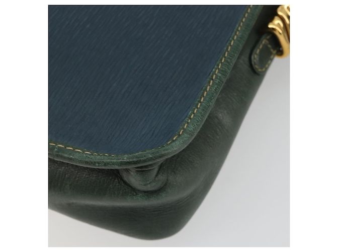 LOEWE Velazquez Schultertasche Leder Blau Goldfarben - Ansicht 15