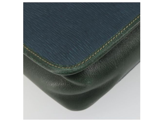 LOEWE Velazquez Schultertasche Leder Blau Goldfarben - Ansicht 16