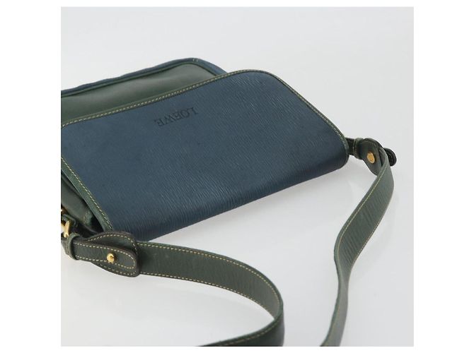 LOEWE Velazquez Schultertasche Leder Blau Goldfarben - Ansicht 6
