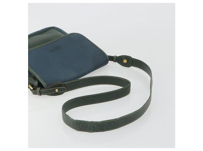 LOEWE Velazquez Schultertasche Leder Blau Goldfarben - Ansicht 7