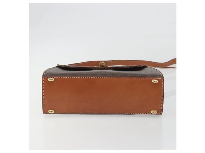 Céline CELINE Macadam Canvas Hand Bag PVC Leather 2way Brown Gold - vista 11
