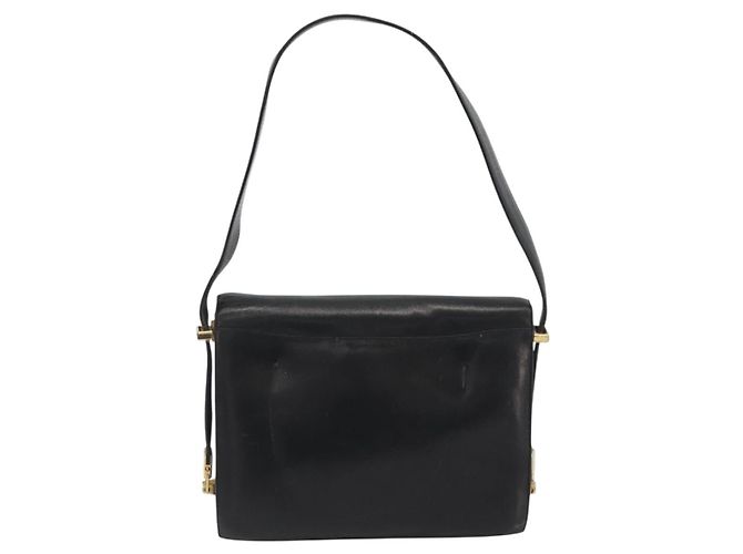 Céline CELINE Bolsa de ombro em couro preto e dourado - vista 3
