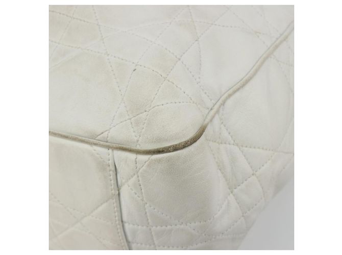 Christian Dior Canage Tote Bag Leather White Silver - vista 10