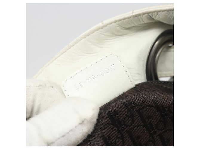 Christian Dior Canage Tote Bag Leather White Silver - vista 22