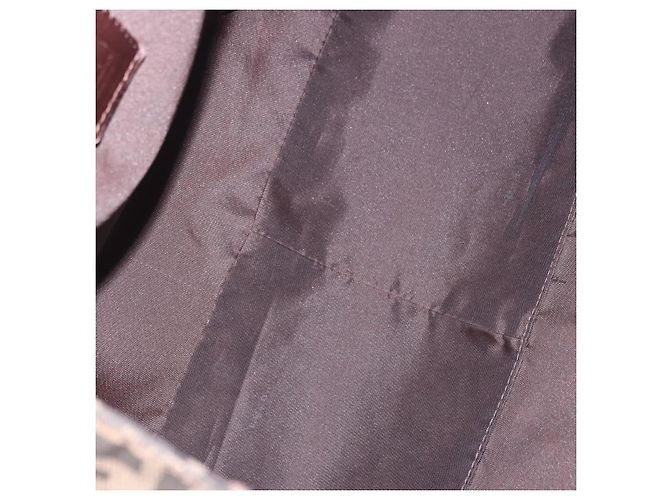 FENDI Zucca Canvas Hand Bag Brown Silver - vista 16