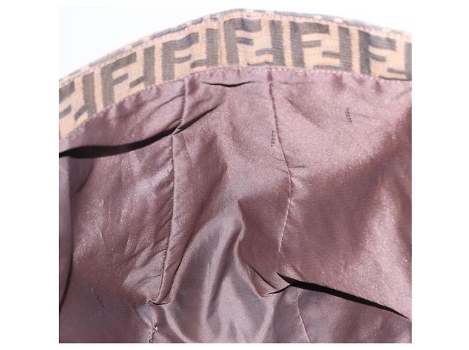 FENDI Zucca Canvas Hand Bag Brown Silver - vista 18