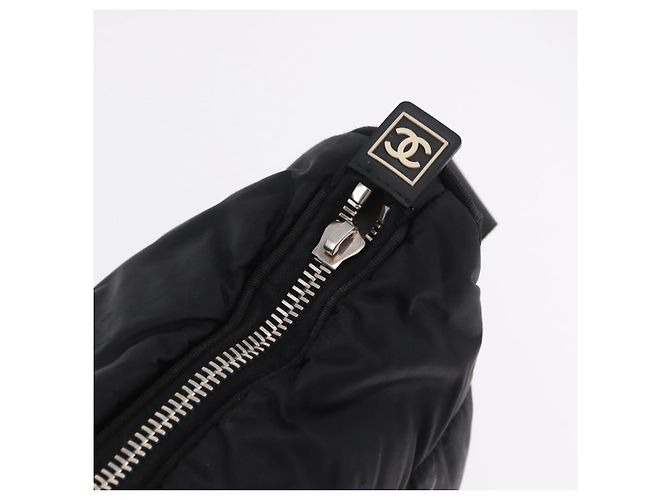 CHANEL Sports Line Shoulder Bag Nylon Black Silver CC - vista 15