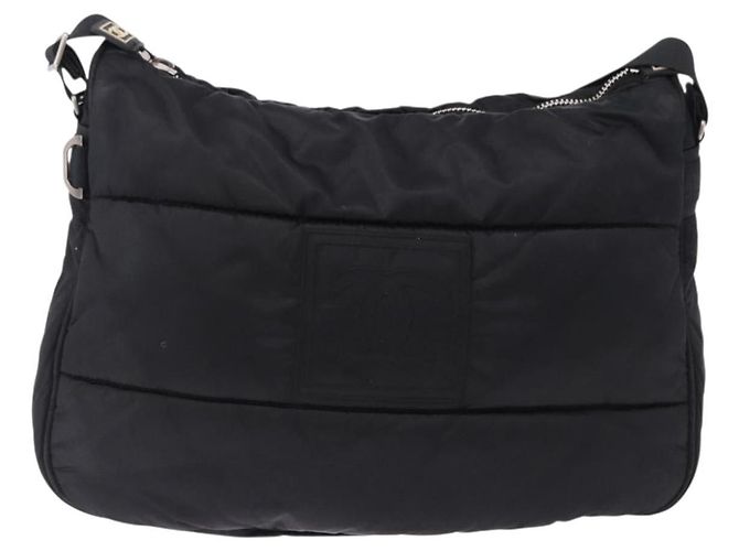 CHANEL Sports Line Shoulder Bag Nylon Black Silver CC - vista 2