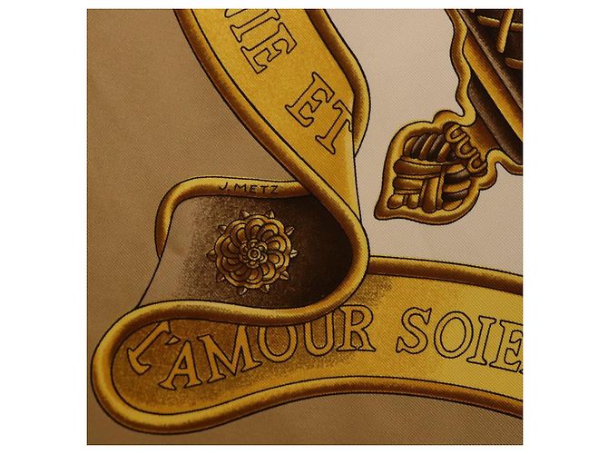 Hermès HERMES Carre 90 Scarf  DANS LES ESPRITS  Silk Beige - vista 11