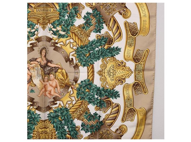 Hermès HERMES Carre 90 Scarf  DANS LES ESPRITS  Silk Beige - vista 7