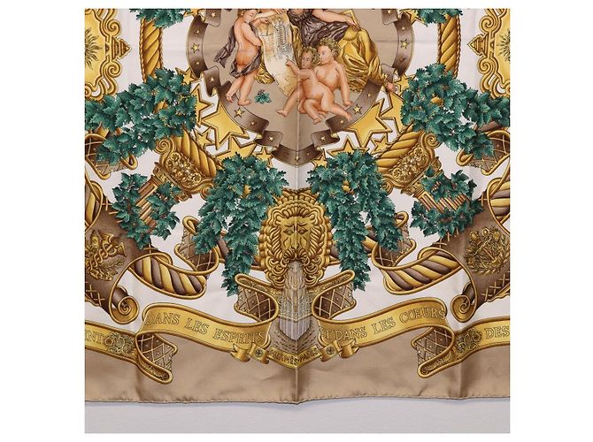 Hermès HERMES Carre 90 Scarf  DANS LES ESPRITS  Silk Beige - vista 9