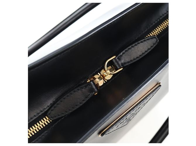 Bolsa de ombro PRADA em couro preto e dourado - vista 16