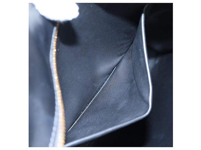 Bolsa de ombro PRADA em couro preto e dourado - vista 21