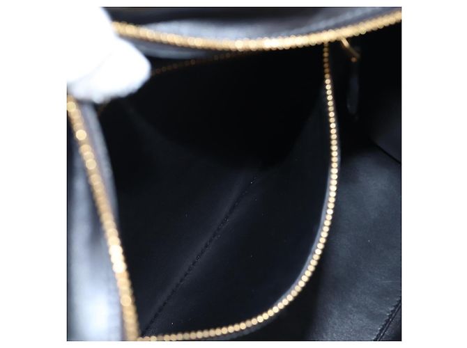 Bolsa de ombro PRADA em couro preto e dourado - vista 23