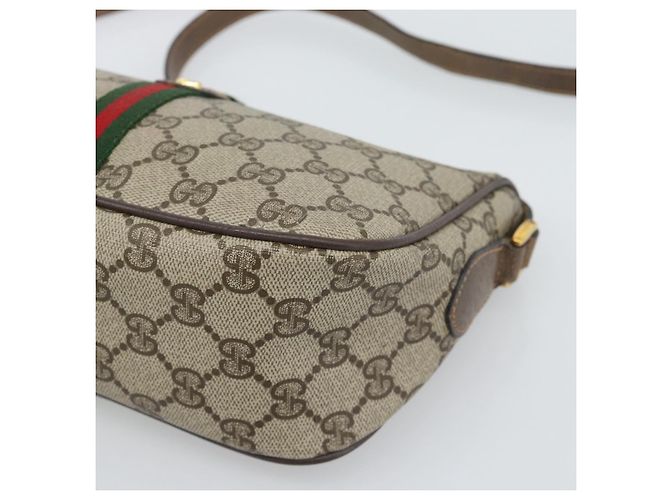 GUCCI GG Supreme Web Sherry Line Shoulder Bag PVC Beige 89 02 054 - vista 10