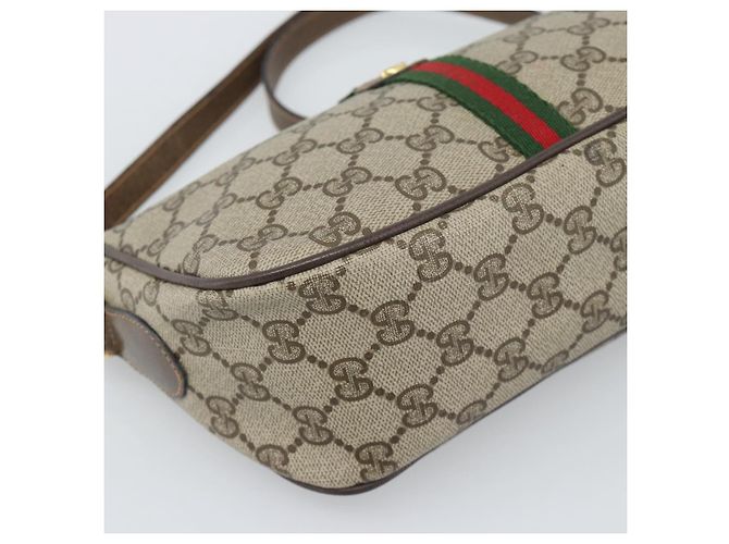 GUCCI GG Supreme Web Sherry Line Shoulder Bag PVC Beige 89 02 054 - vista 11
