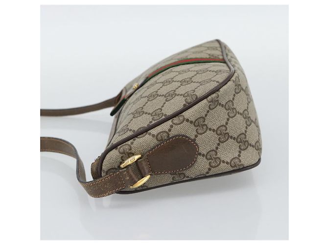GUCCI GG Supreme Web Sherry Line Shoulder Bag PVC Beige 89 02 054 - vista 4