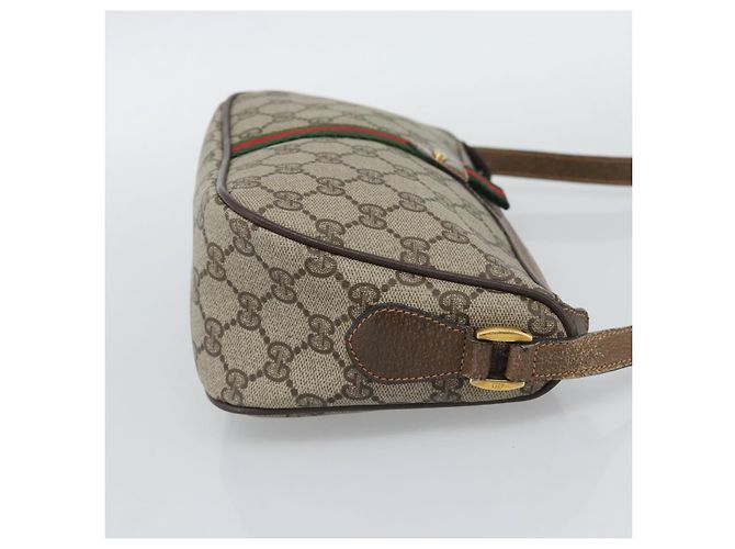 GUCCI GG Supreme Web Sherry Line Shoulder Bag PVC Beige 89 02 054 - vista 5