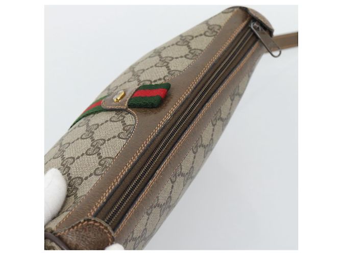 GUCCI GG Supreme Web Sherry Line Shoulder Bag PVC Beige 89 02 054 - vista 6
