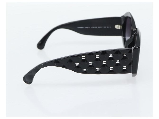 CHANEL Sunglasses Plastic Black CC - vista 4